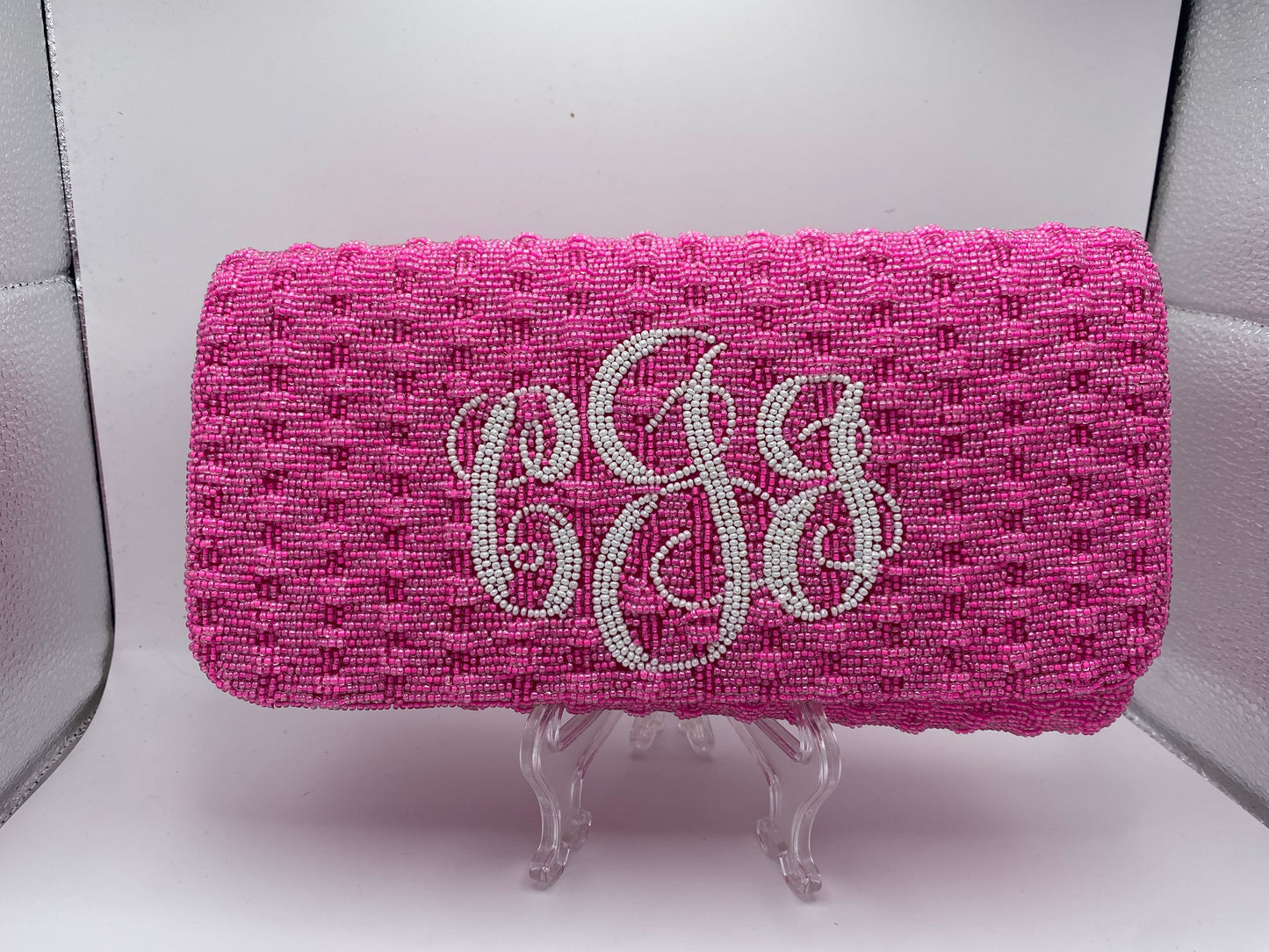 Beaded Basketweave Clutch