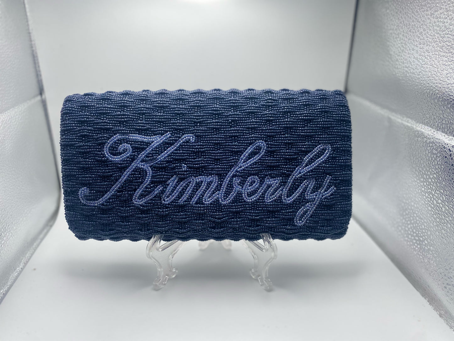 Beaded Basketweave Clutch