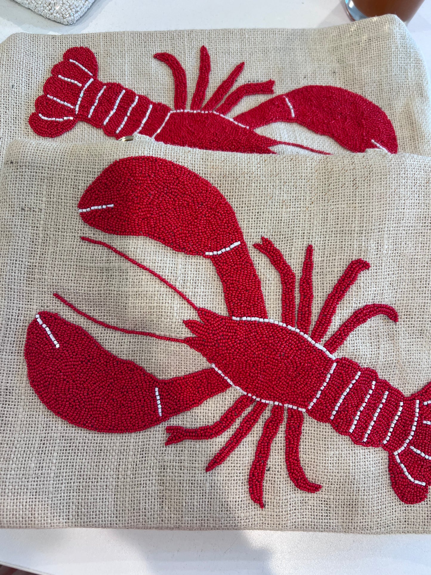 Jute Lobster Bag with Bamboo Handles