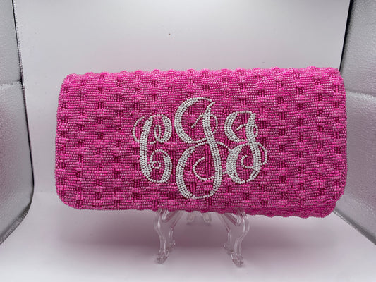 Beaded Basketweave Clutch